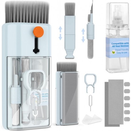 Cleaniku Keyboard Cleaner Laptop Cleaning Kit - All in One Computer Tech Cleaning Brush, Multi-Function Pc Accessories with Airpod Cleaning Kit, Electronic Laptop Screen Cleaner for MacBook, iPhone, Gaming