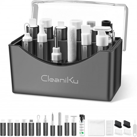 Cleaniku iPhone Cleaning Kit CleaniKu Phone Cleaner - iPhone Charging Port Cleaning Tool, Multi-Tool Phone Repair Restore with Speaker Cover, USB C Cleaning Kit for Lightning Cables,Connectors,Speakers,Airpod